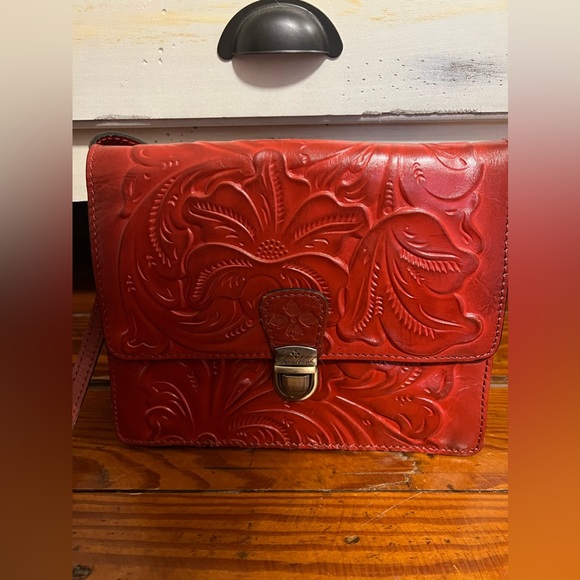 Patricia Nash Bags Red Leather Patricia Nash Crossbody Purse Poshmark